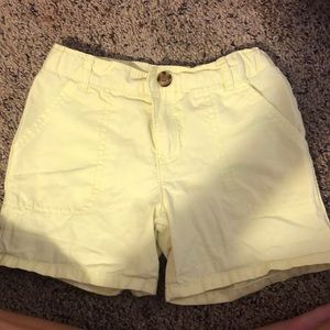 Size 6 Yellow shorts - gently used